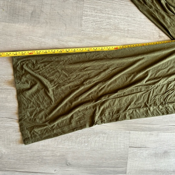 Olive green jersey wide leg jumpsuit Size S - Picture 5 of 6